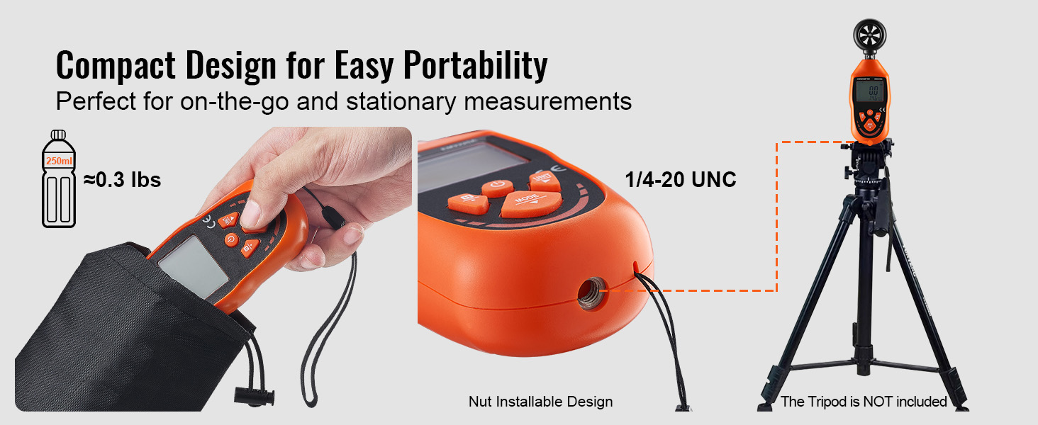Portable handheld wind meter