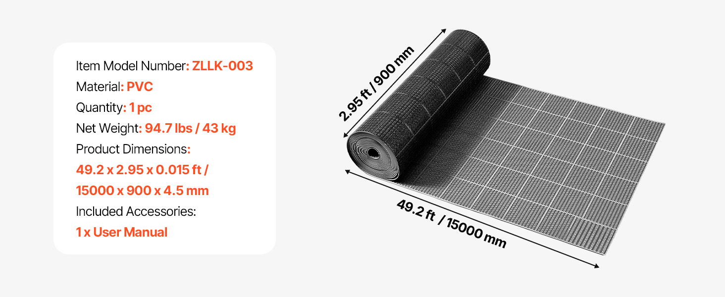 3x50ft μαύρο χαλάκι