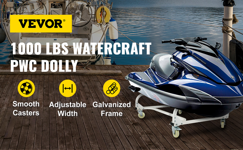 watercraft pwc dolly,1000lbs,4 psc caster