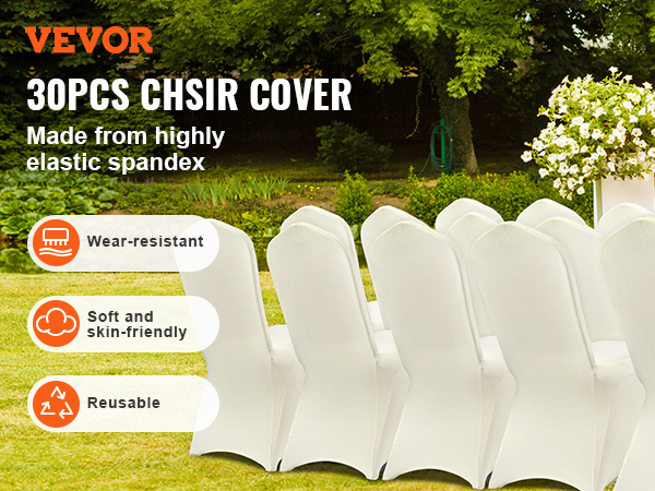 VEVOR Stretch Spandex Folding Chair Covers, Universal Fitted Chair ...