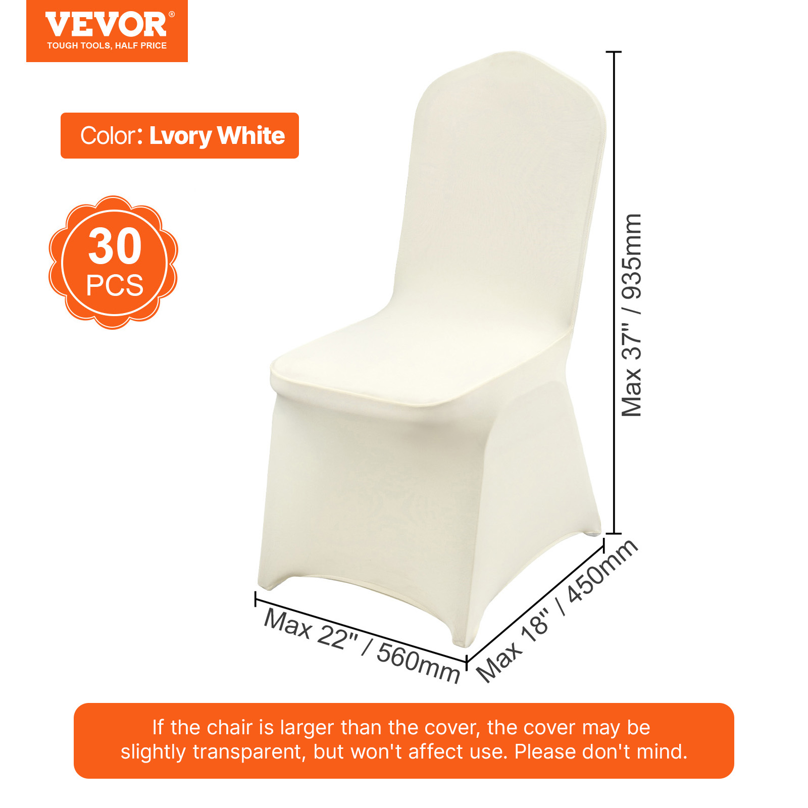 VEVOR 30/50/200PCS Stretch Spandex Folding Chair Covers for Wedding Party Dining - Picture 45 of 110