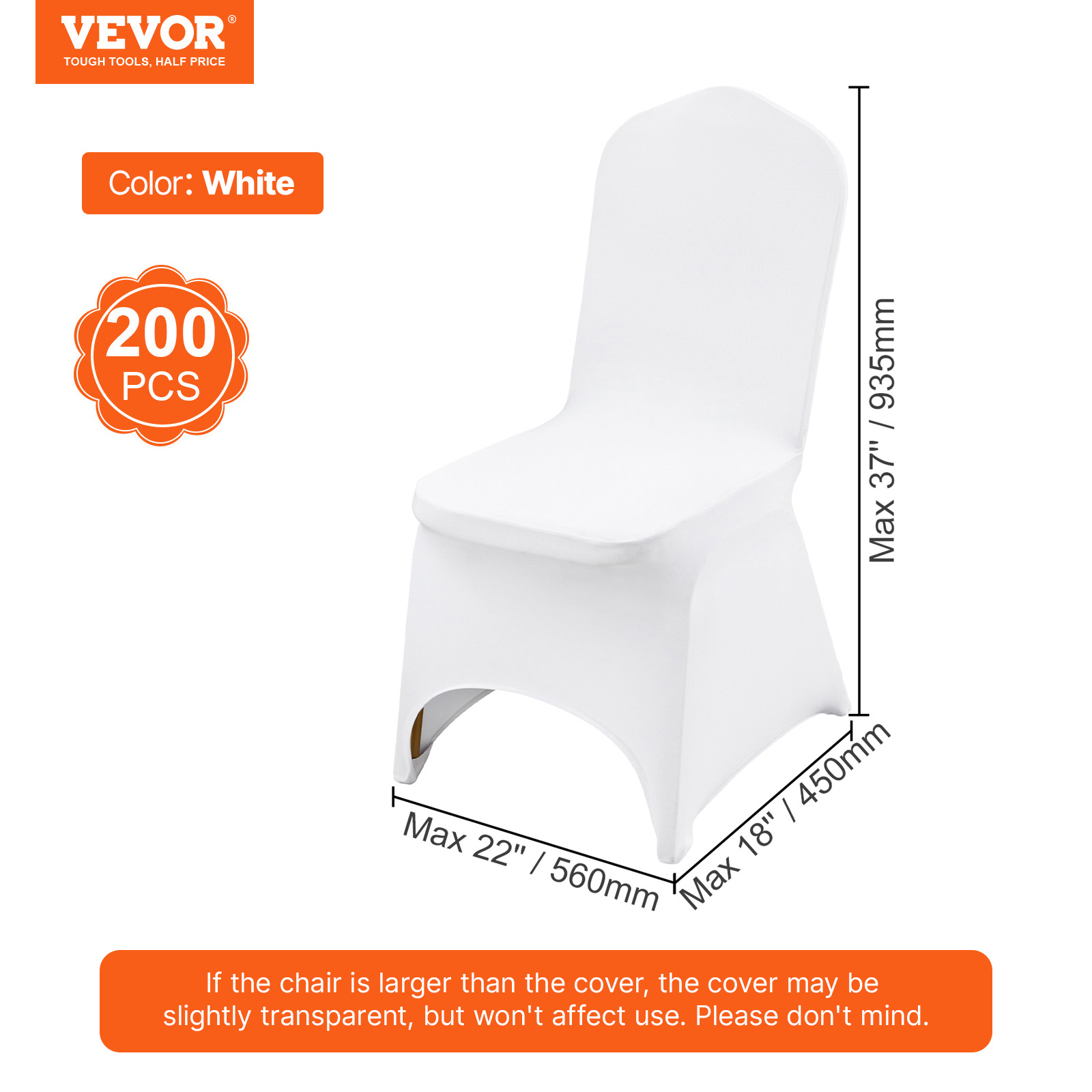 VEVOR 30/50/200PCS Stretch Spandex Folding Chair Covers for Wedding Party Dining - Picture 69 of 110