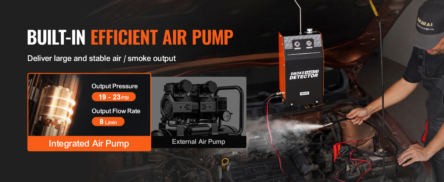 KFZ Nebelmaschine Lecksucher EVAP 8l/min Rauchmaschine Auto Diagnose Abgas Smoke Leak Detector A100 2.2w