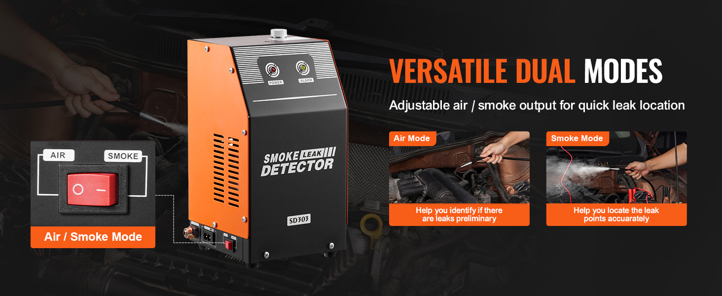 KFZ Nebelmaschine Lecksucher EVAP 8l/min Rauchmaschine Auto Diagnose Abgas Smoke Leak Detector A100 2.3w