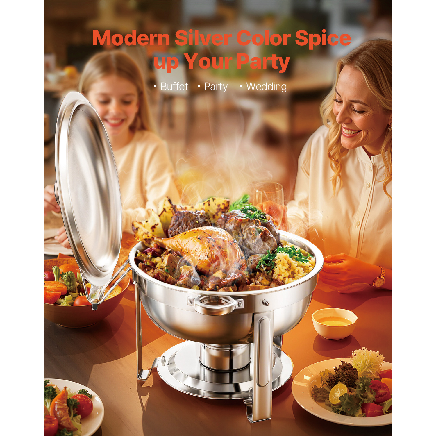 9Qt Stainless Steel Chafer Chafing Dish Sets Catering Food Warmer Buffet Set - Picture 76 of 98