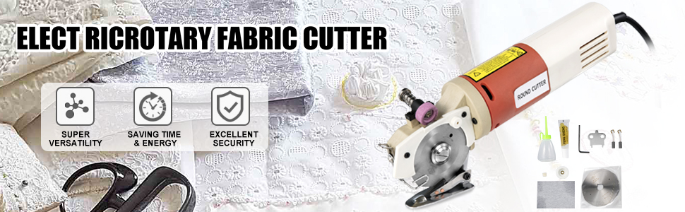 VEVOR VEVOR Fabric Cutter 65mm Rotary Fabric Cutter 22mm, Cutting Edge  Capability Rotary Cutter Machine All-Copper Motor with Low Noise Adjustable  Speed Electric Scissors For Cutting Fabric and Leather