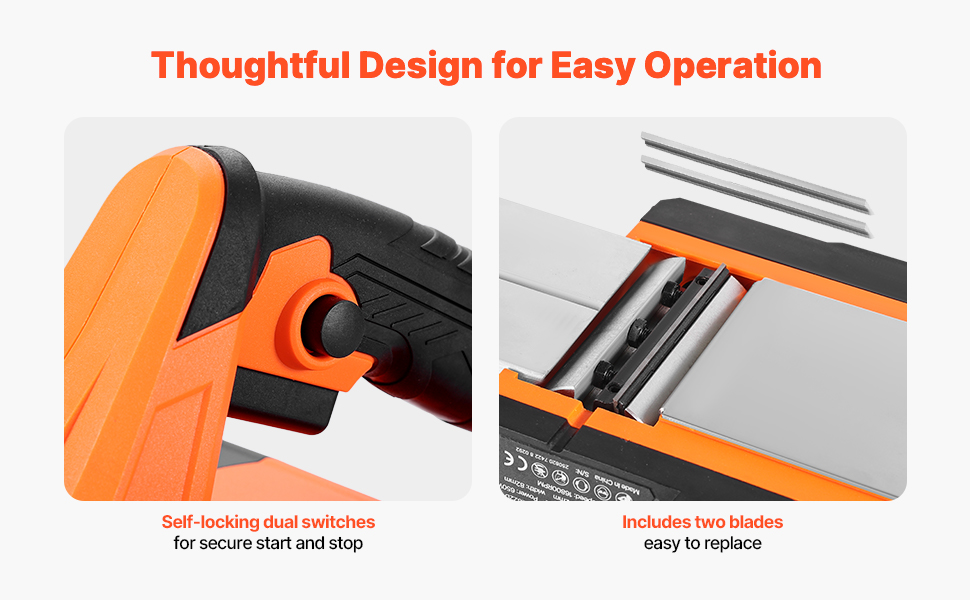 Holzhobel Elektrohobel 82 mm 900 W Hobel Maschine Höheneinstellung DIY Electric Hand Planer Uk A100 2.4 Pt