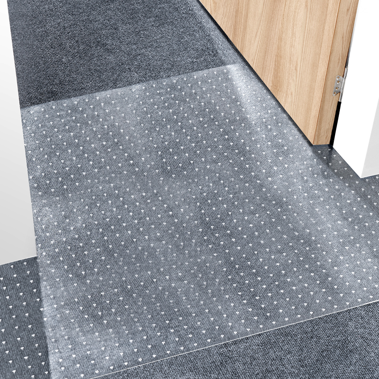 Clear Vinyl Plastic Carpet Protector Floor Mat w/ Rug Grips 24" x 4ft-25ft - Picture 10 of 46