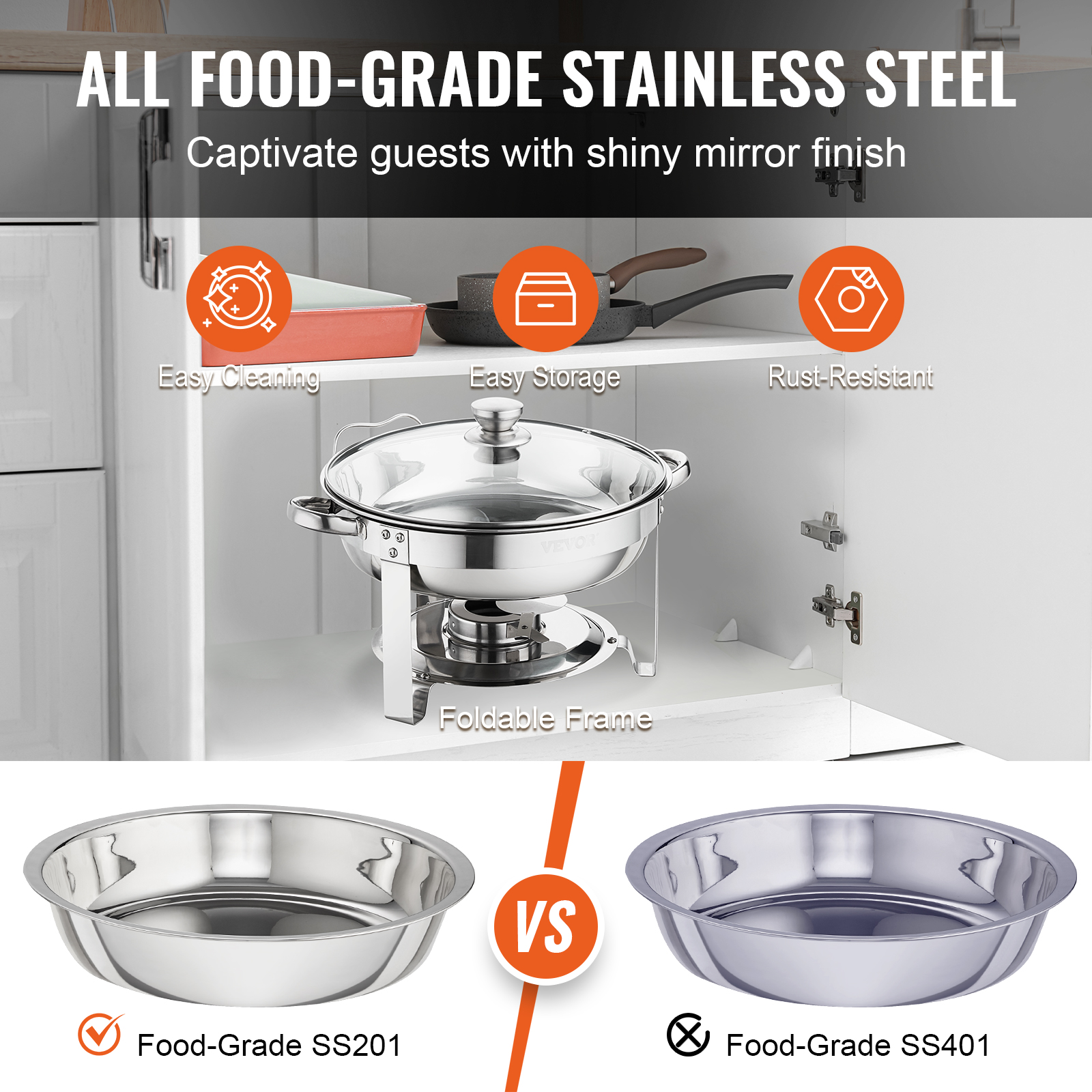 9Qt Stainless Steel Chafer Chafing Dish Sets Catering Food Warmer Buffet Set - Picture 65 of 98