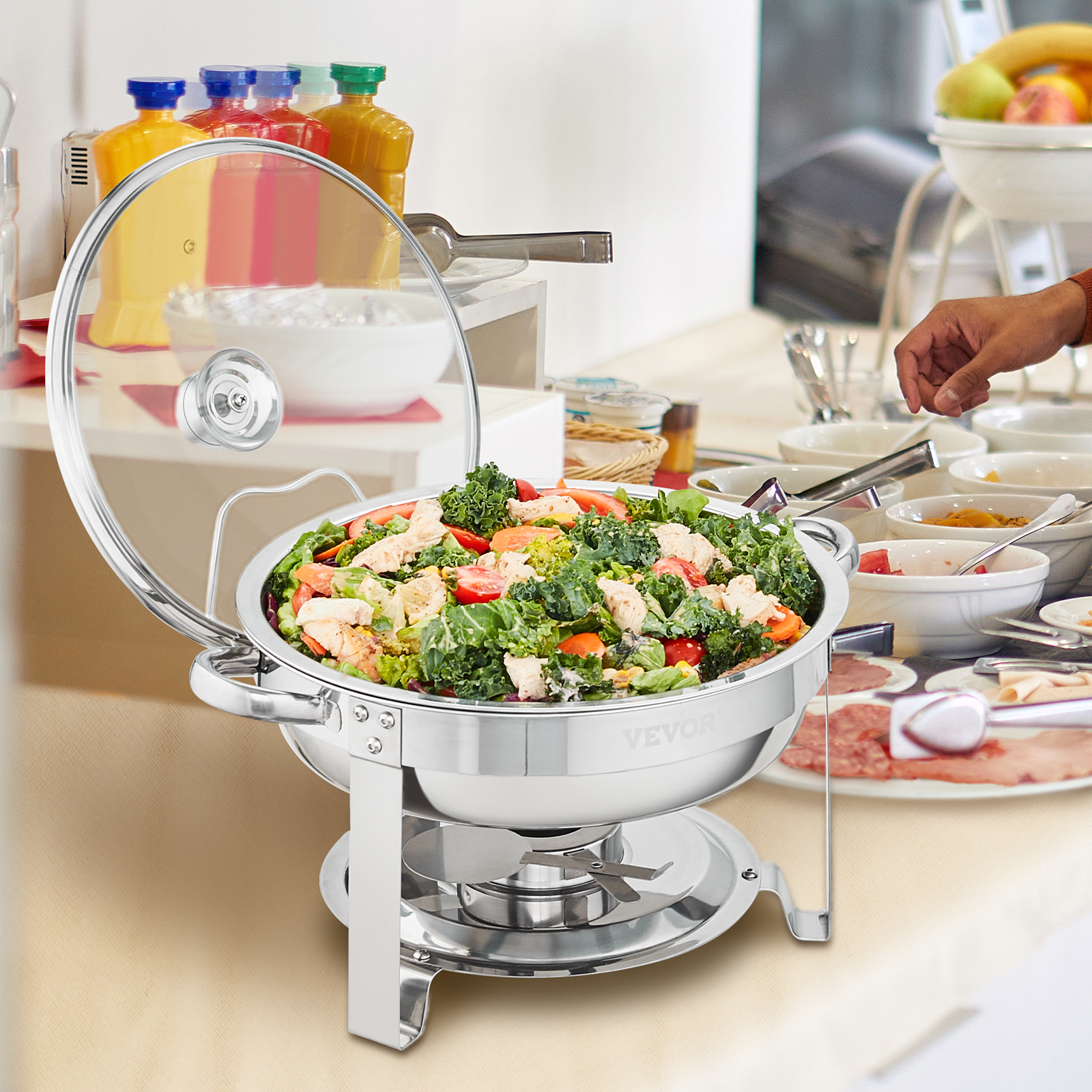 9Qt Stainless Steel Chafer Chafing Dish Sets Catering Food Warmer Buffet Set - Picture 70 of 98