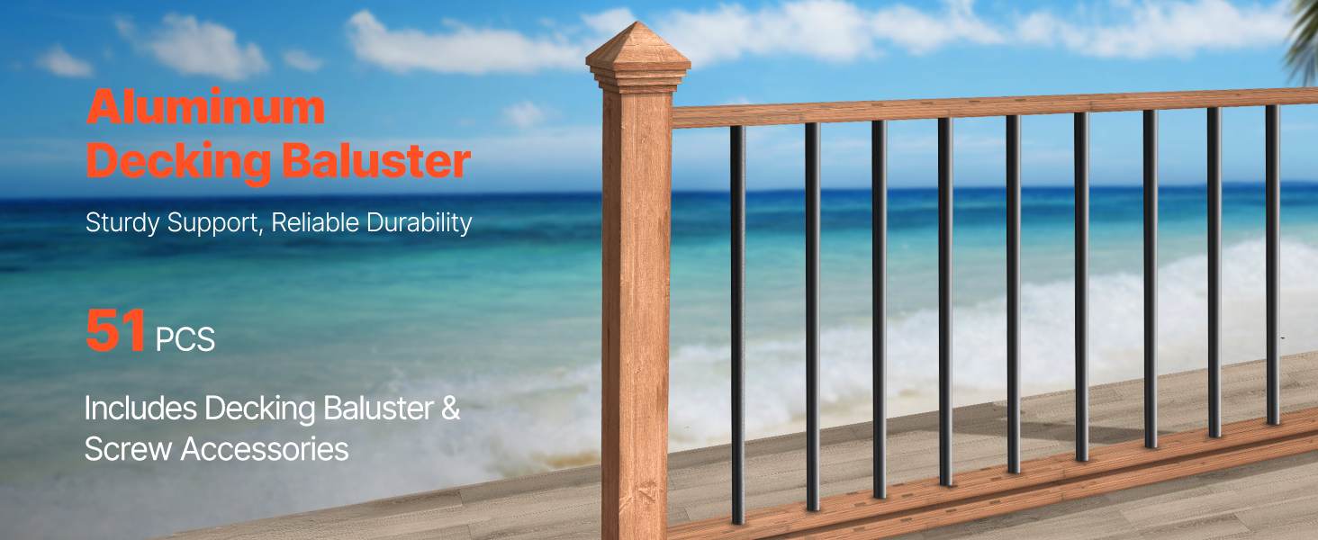Metal Staircase Balusters 51 Pack 32 In Aluminum Spindles with Screws ...