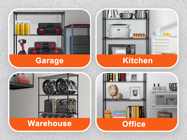 Armarios de almacenamiento de metal para oficina en casa, armario de  almacenamiento de garaje de 72 pulgadas con ruedas, puertas y estantes con