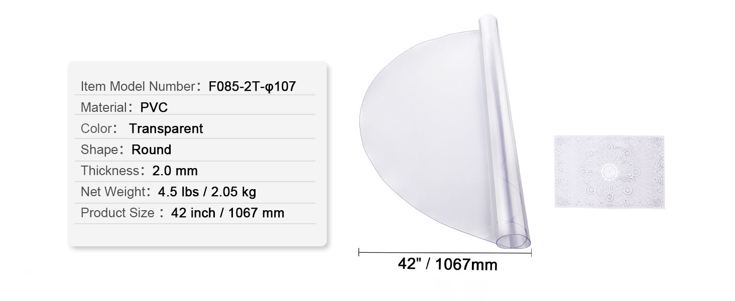 Table protector,PVC,durable