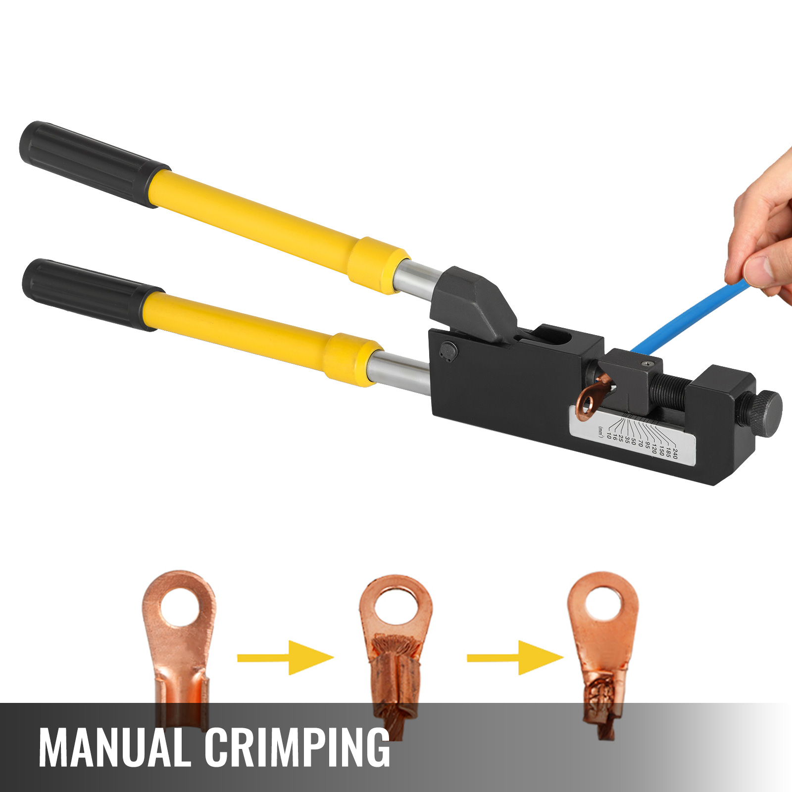 Kh230 Large Gauge Ring Terminal Crimper 38.5" Wire Crimping Tool 8awg
