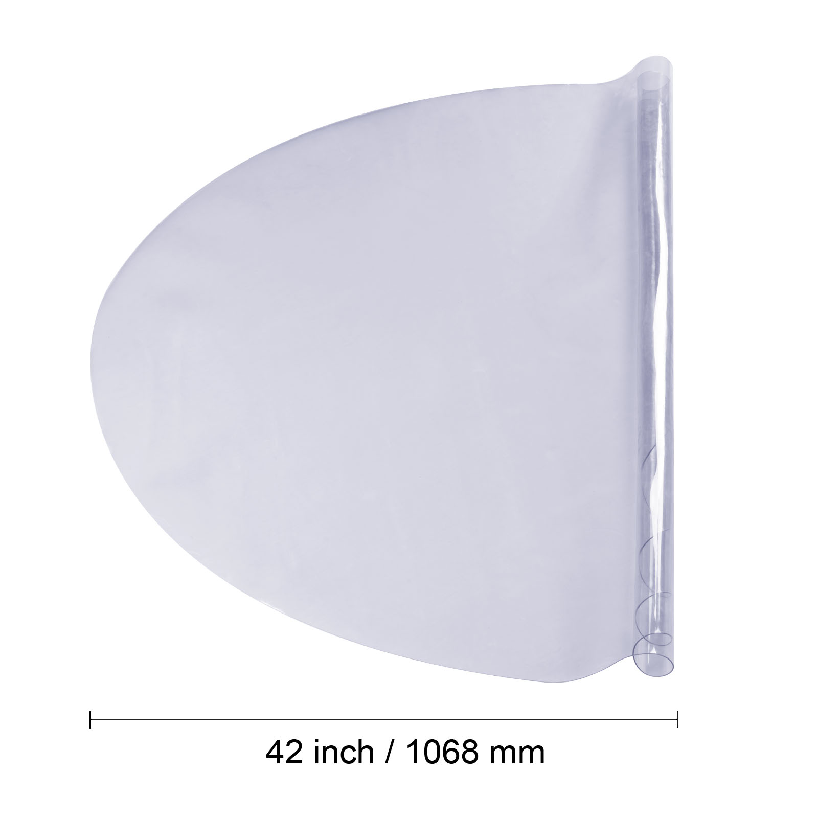 VEVOR Nappe Ronde Transparente 123 cm Film de Table Transparent en PVC  Épaisseur 1,5 mm