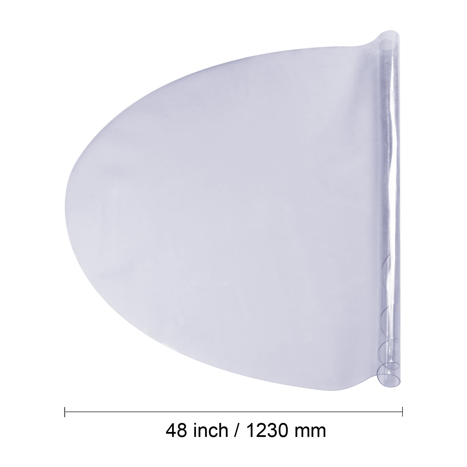 Nappe Ronde Transparente Diamètre 121,9 Cm Épaisseur 2 Mm, Film De Table Transparent En PVC, Imperméable Et Facile à Nettoyer, Protection De Table Pour Bureau, Cuisine Restaurant Salle à Manger | FR