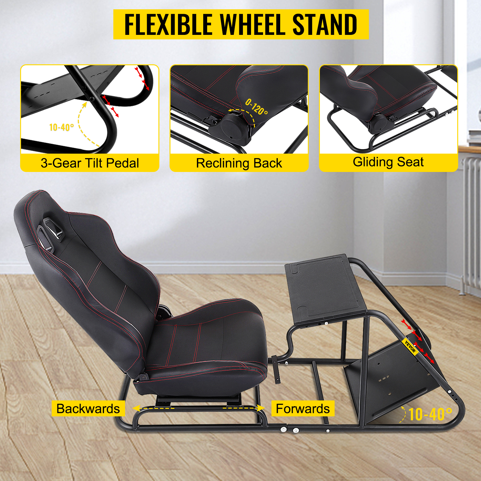 cirearoa Racing Wheel Stand with seat gaming chair driving Cockpit