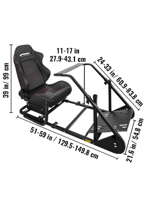 MoNiBloom Racing Simulator Cockpit Gaming Chair Game Seat Fit for Logitech  G25, G27, G29, G920 Thrustmaster T500RS, T300RS, PS5 Xbox Steering Wheel