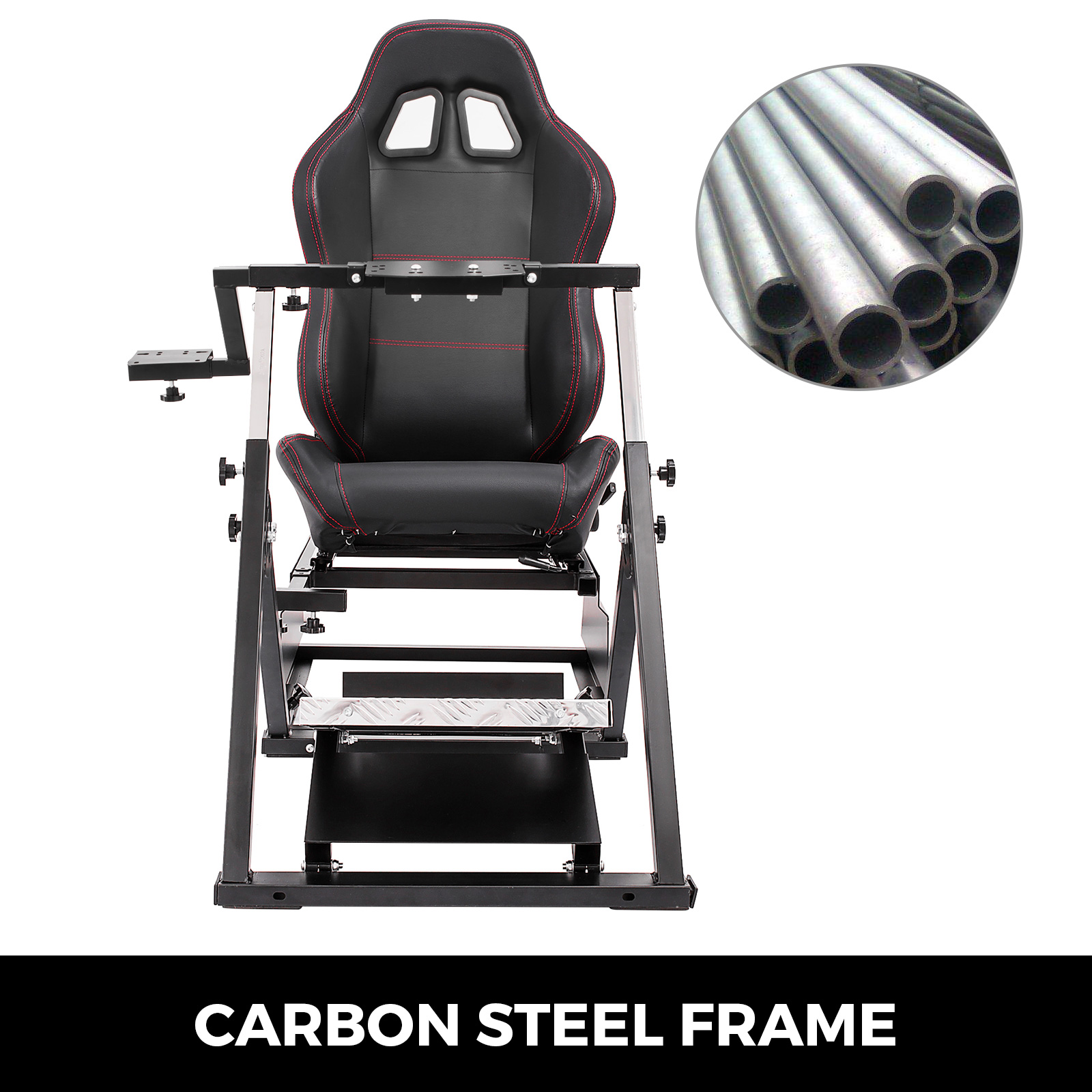 VEVOR Asiento de simulador de conducción ajustable asiento de simulador de  carreras con soporte de palanca de cambios asiento de juego de conducción –  Yaxa Store