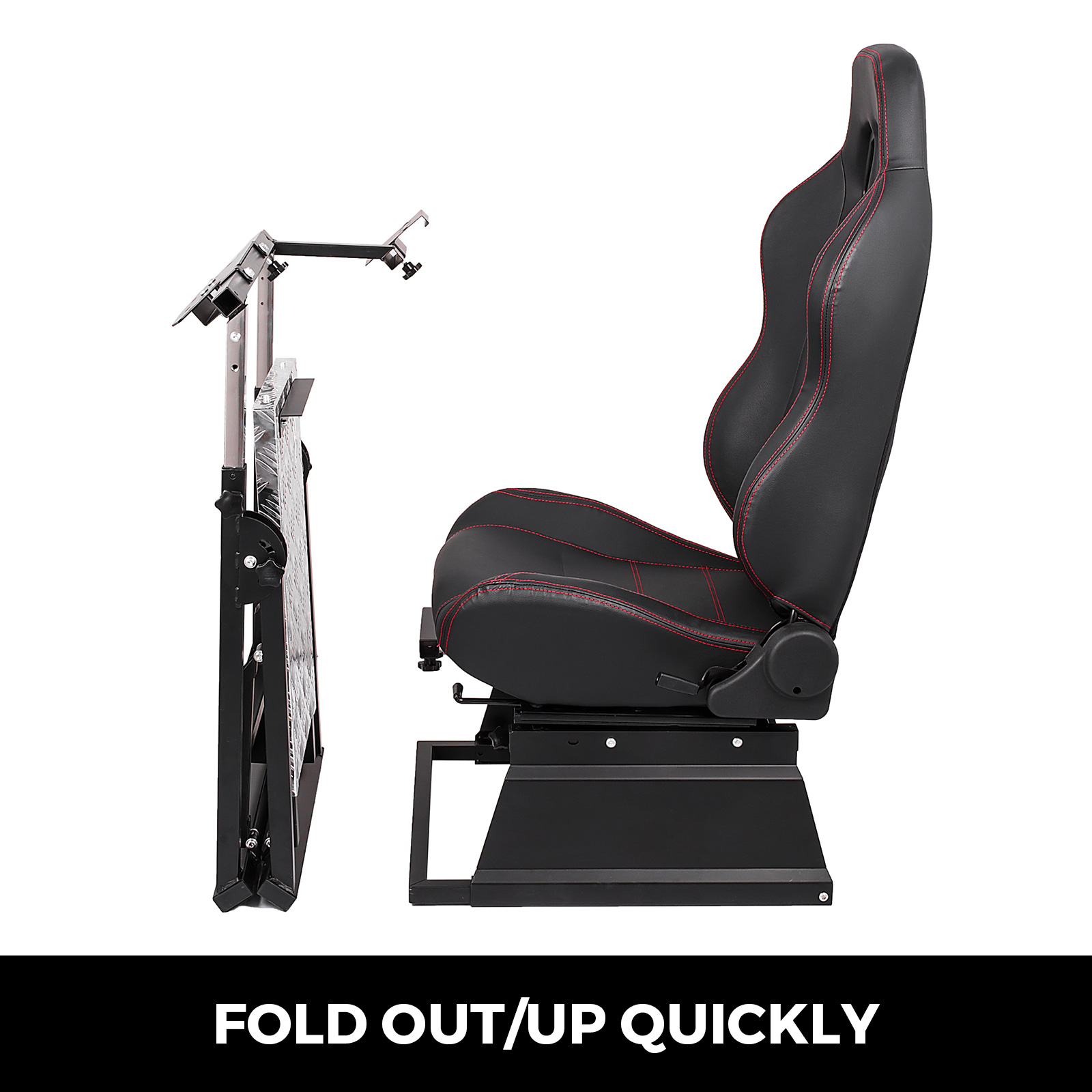 VEVOR Asiento de simulador de conducción ajustable asiento de simulador de  carreras con soporte de palanca de cambios asiento de juego de conducción –  Yaxa Store