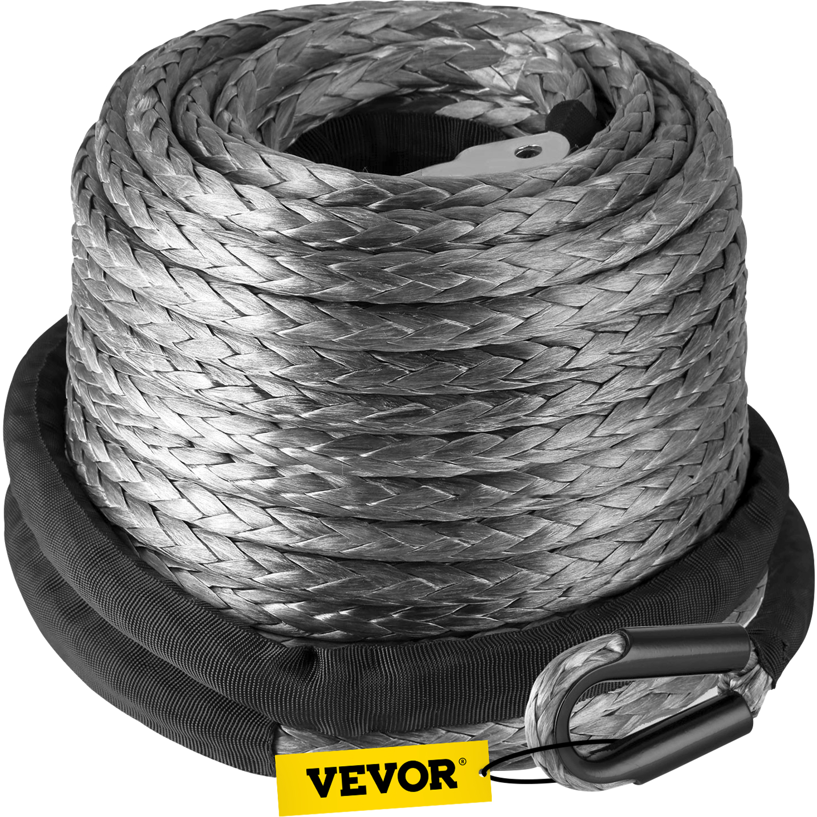 VEVOR VEVOR Cuerda de Cable de Cabrestante Sintética, 28,95 m x 9,5 mm  Fuerza de Resistencia 20500 lb Línea de Cabrestante Sintética, Peso Bruto 4  kg Gris Cuerda de Cabrestante Sintética para Camión ATV