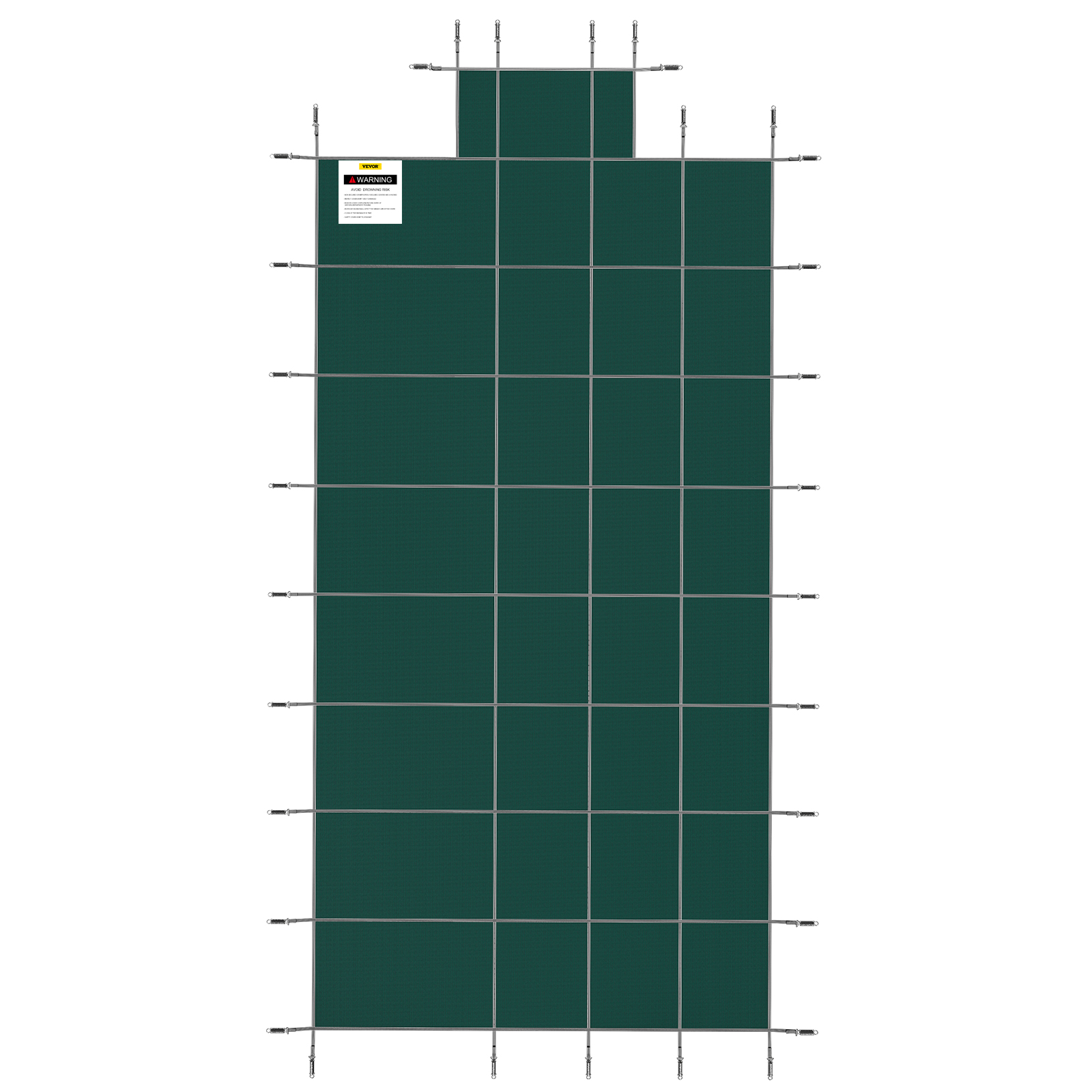 Cubierta rectangular de seguridad para piscina, sección de paso verde - Imagen 10 de 12