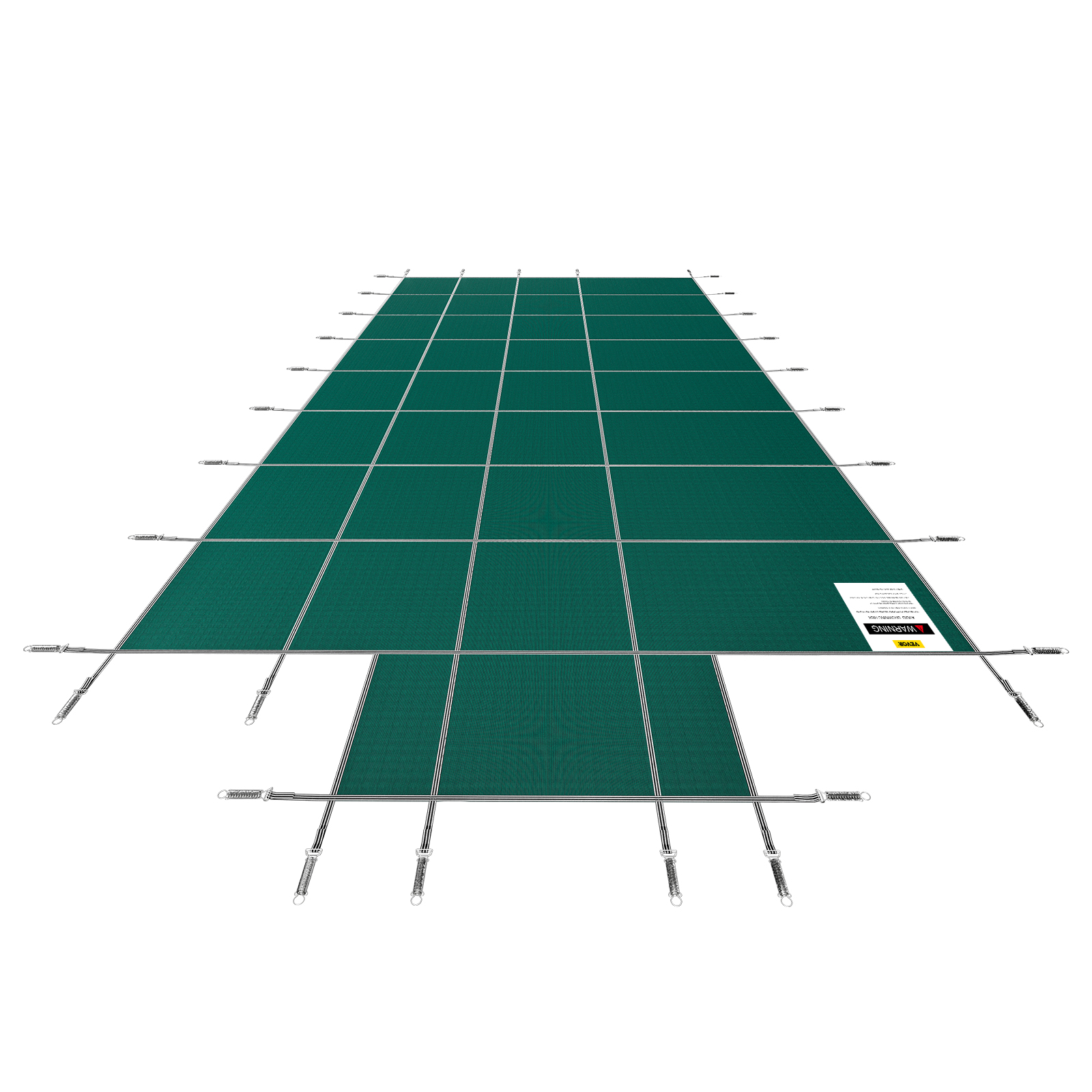 Cubierta rectangular de seguridad para piscina, sección de paso verde - Imagen 11 de 12