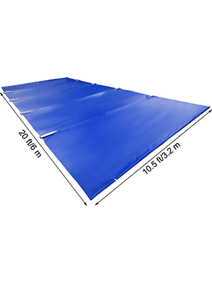 VEVOR medence ponyva téglalap alakú 3,2 x 6,2 m medencetakaró kék téli ponyva PVC medencetakaró téglalap medence ponyva szennyeződéstaszító ponyva medence vízálló medence előtetőhöz