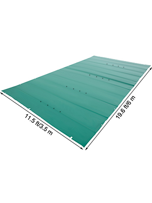 VEVOR medence ponyva téglalap alakú 3,5 x 6 m úszómedence burkolat zöld PVC anyag téli ponyva téglalap alakú medence ponyva szennyeződéstaszító ponyva medence burkolathoz Vízálló medence tető