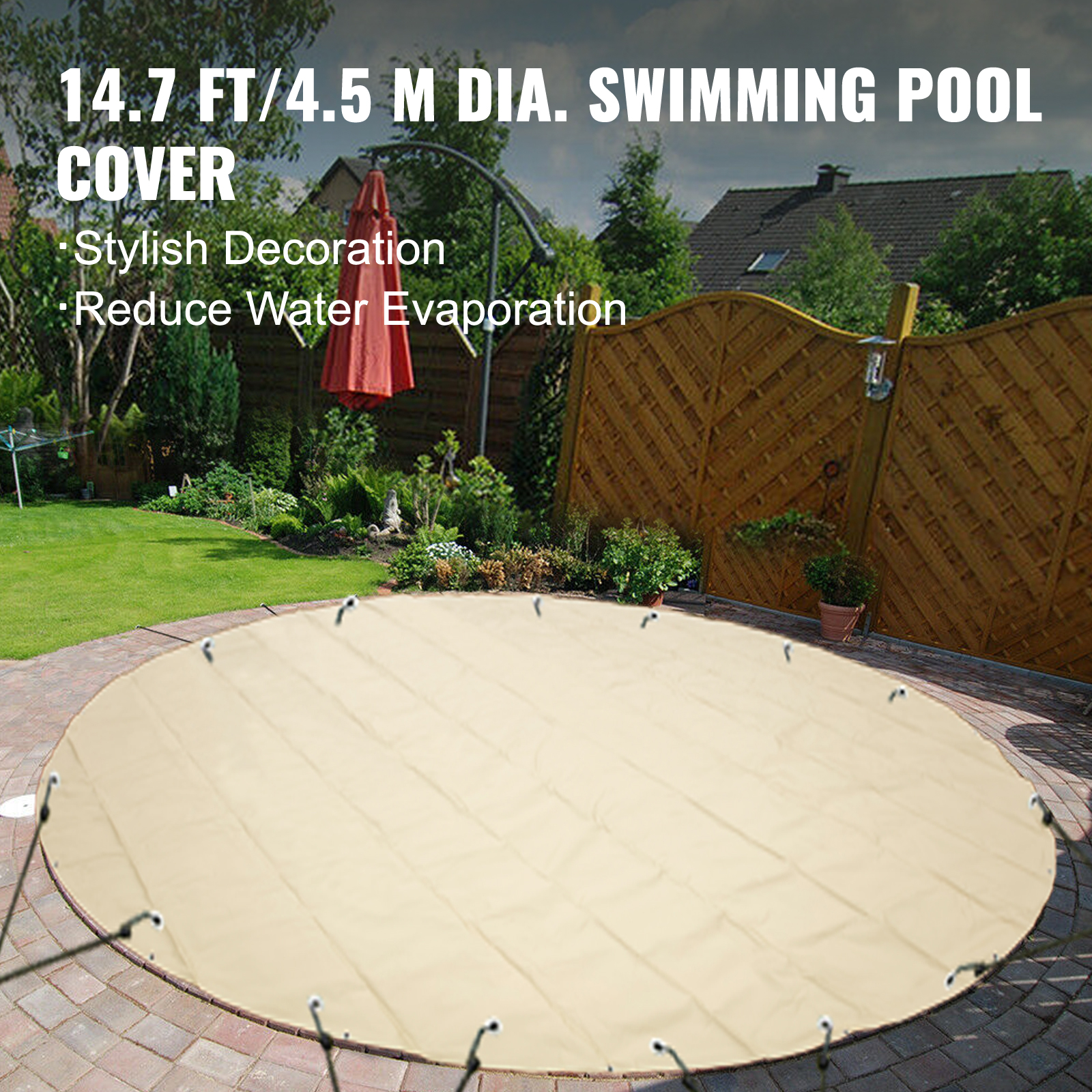 Couverture Solaire Ronde Pour Piscine – 1,8m à 4,5m – Bâche Thermique Anti-évaporation