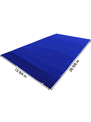 VEVOR medenceponyva téglalap alakú 4 x 8 m medencetakaró kék PVC anyagú medencetakaró vízálló medencetető téli ponyva téglalap medenceponyva szennyeződéstaszító ponyva medencéhez