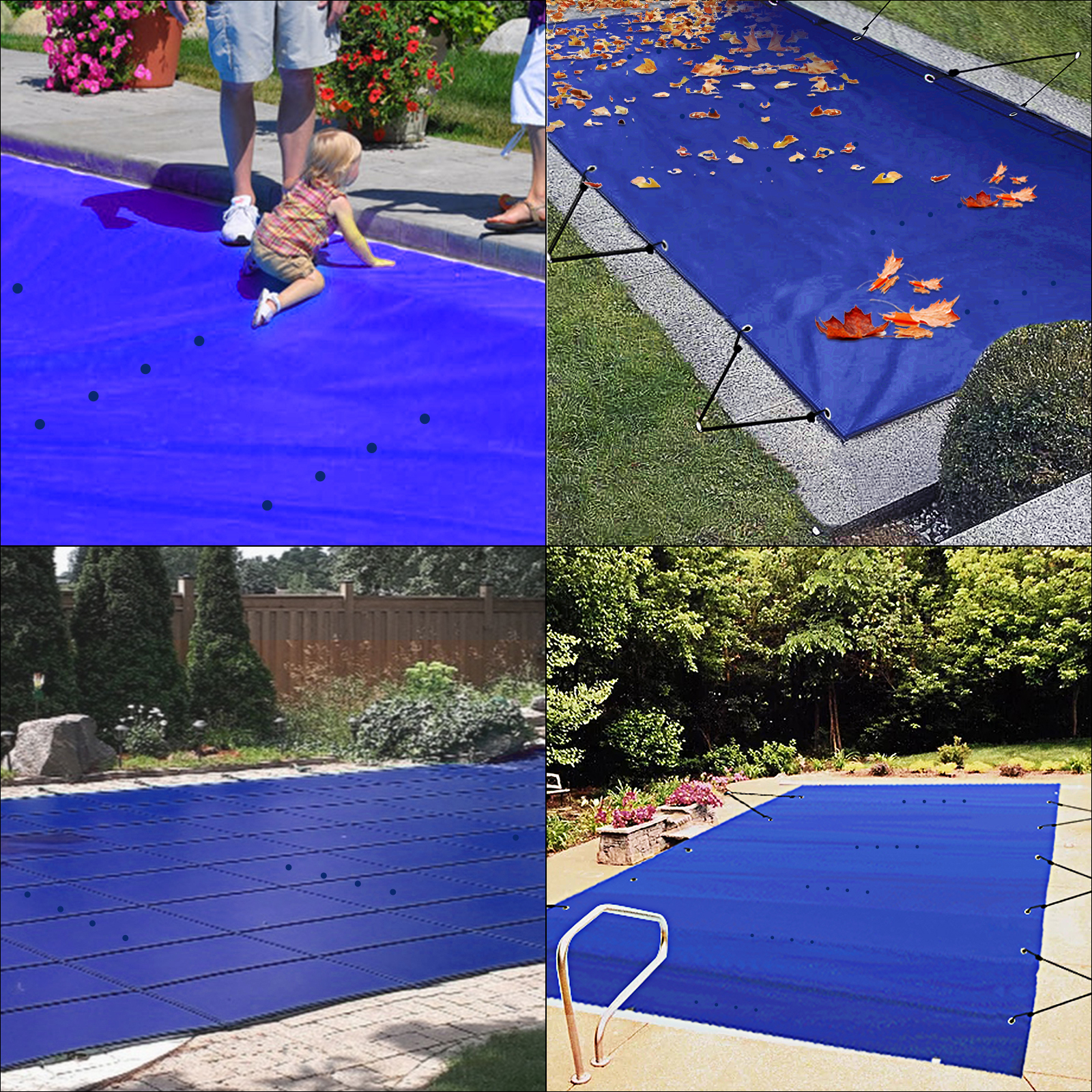 VEVOR medenceponyva téglalap alakú 4 x 8 m medencetakaró kék PVC anyagú medencetakaró vízálló medencetető téli ponyva téglalap medenceponyva szennyeződéstaszító ponyva medencéhez