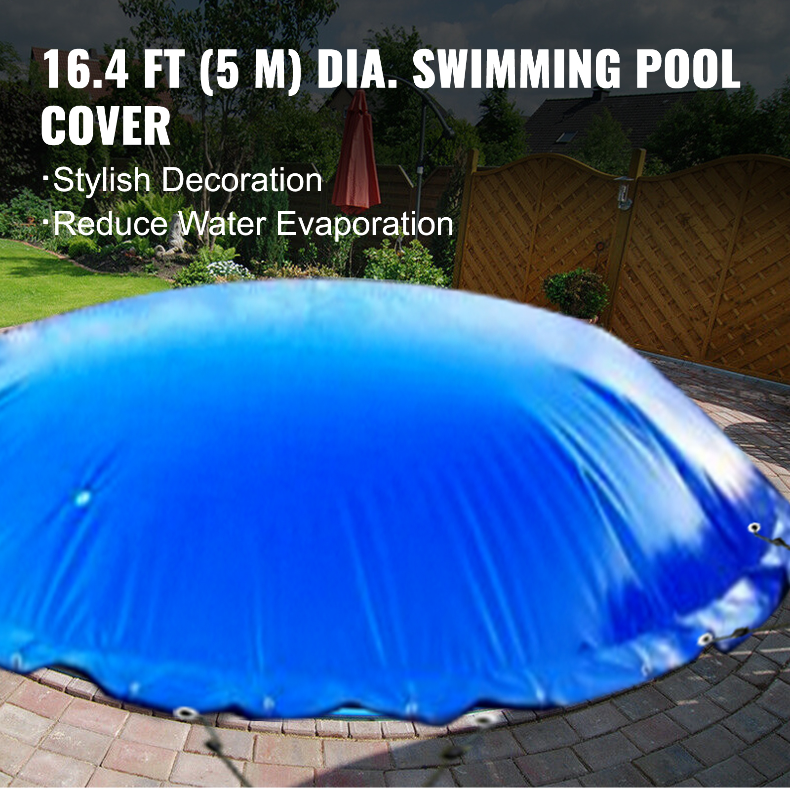 Vevor Inflatable Pool Cover Pool Safety Cover 16.4 Ft Dia. Inground