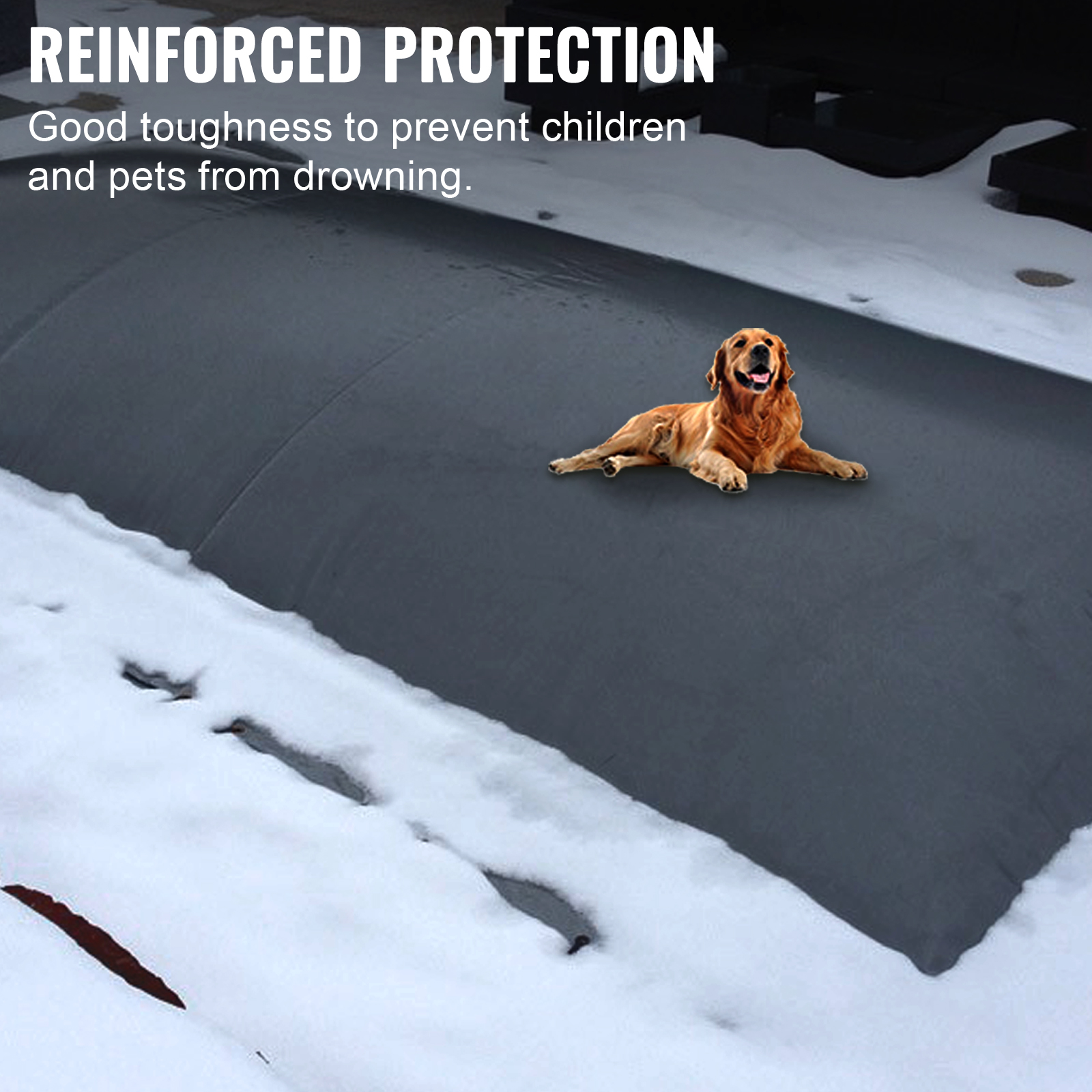 VEVOR Vevor Inflatable Pool Cover Pool Safety Cover 19.6x9.8ft In