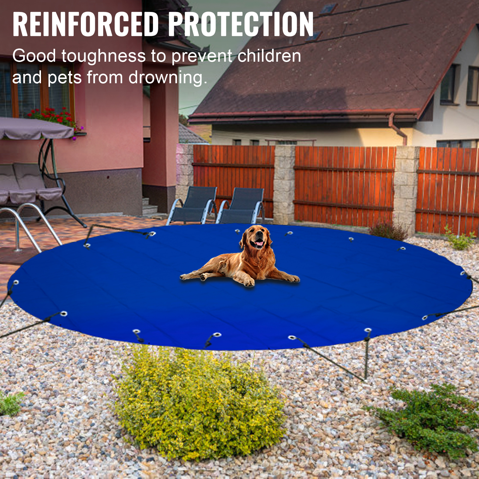 VEVOR Vevor Pool Safety Cover In-ground Pool Cover 19.6 Ft Dia. Pvc ...