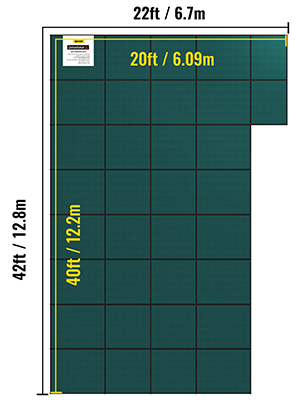 Inground Pool Safety Cover,Winter Pool Cover,22 x 42 ft