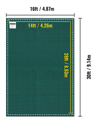 VEVOR Inground ;Pool Safety Cover, 16ftx 30 ft;Rectangular