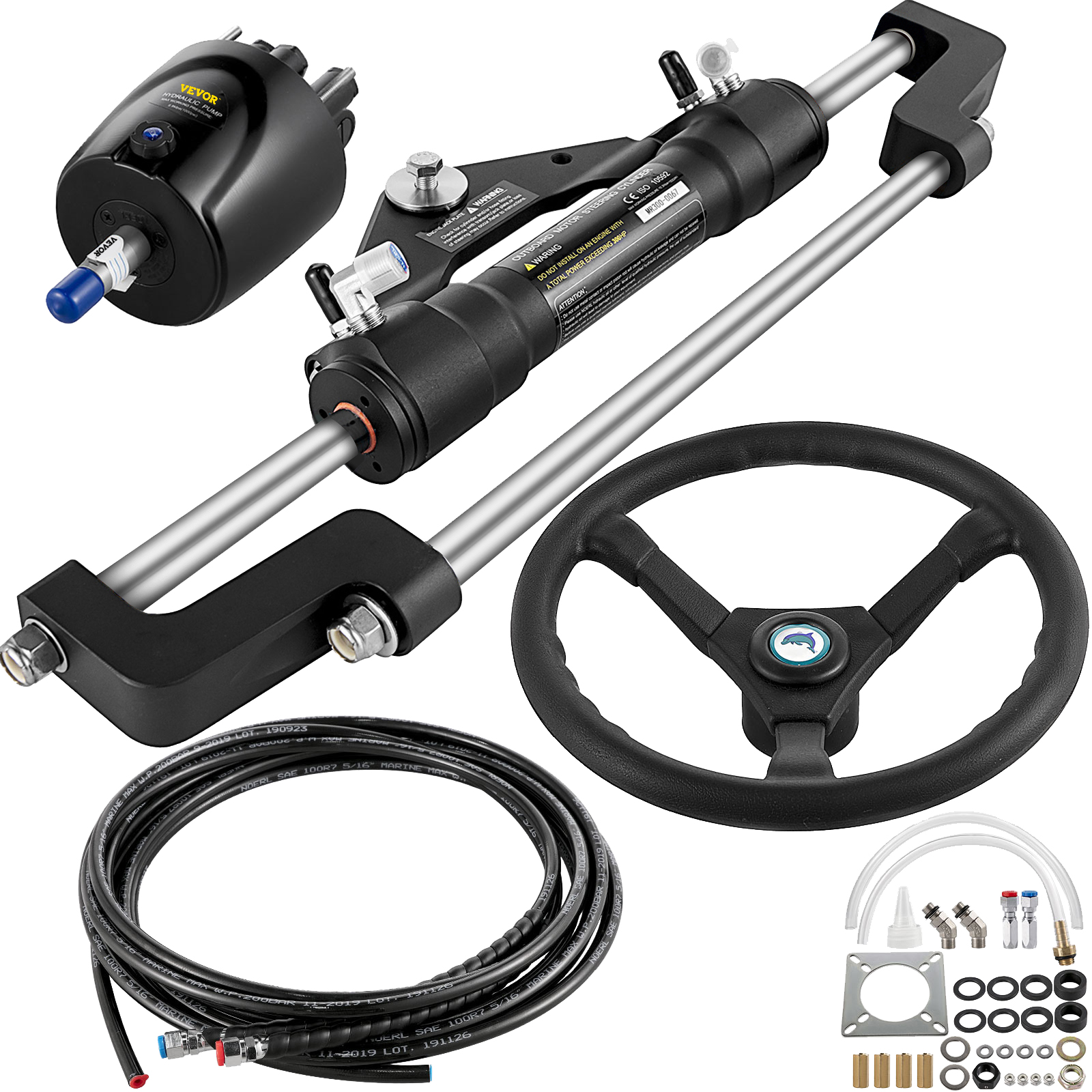 thumbnail image 2 of BOAT OUTBOARD STEERING System Kit 300HP Marine Hydraulic Steering 2 of 14