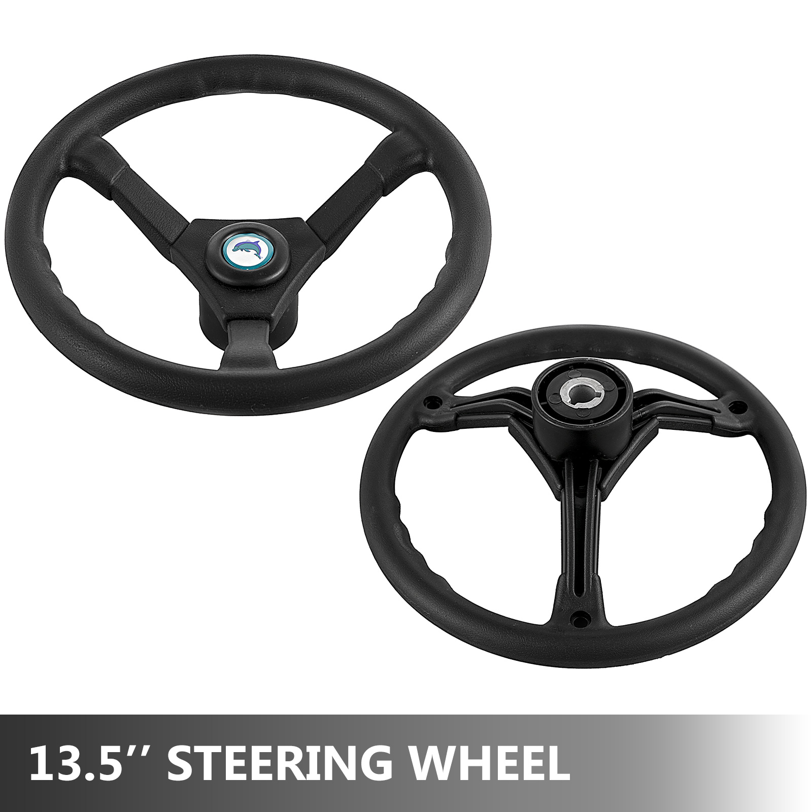 VEVOR Hydraulic Boat Steering Kit, 300HP Hydraulic Steering Kit Helm Pump, Cylinder, Wheel, 24 Feet Hose Hydraulic Steering Seal Kit, Corrosion-Resistant Boat Steering System Marine Steering Kit