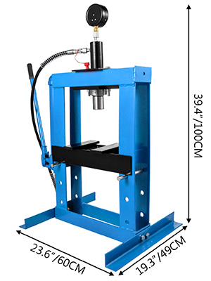 Pressa Idraulica Fervi P001/75 Manuale E Pneumatica Portata 75t [P001/75 - Foto 2