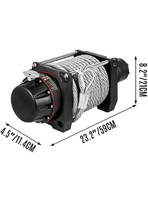 VEVOR Industrial Hydraulic Winch 20,000lbs, Hydraulic Anchor Winch with 24m Strong Steel Cable, Hydraulic Drive Winch Adapter Kit, Utility Winch with Mechanical Lock for Tacoma Yukon Hummer, etc.