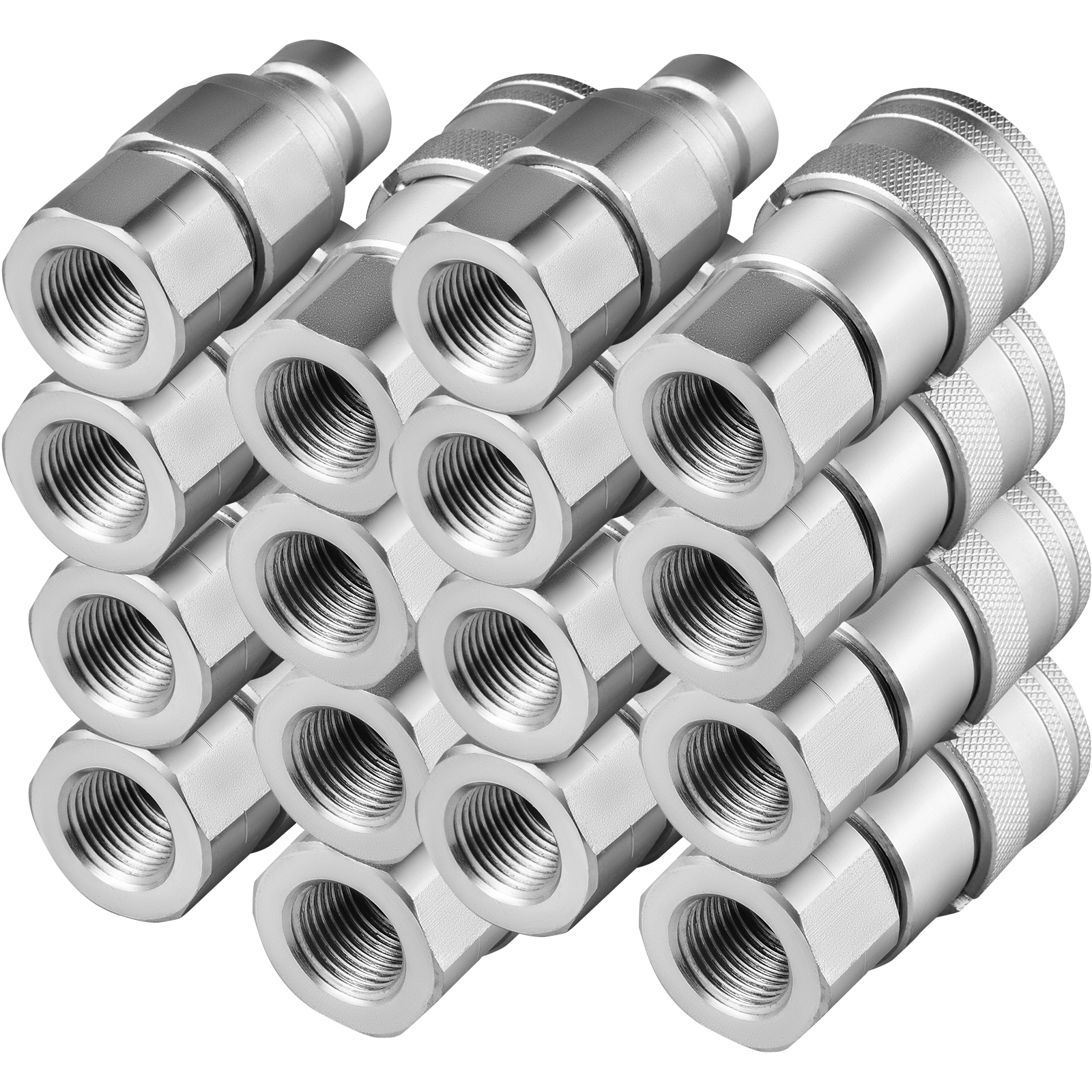 VEVOR Hydraulic Quick Connect Coupler Set 1/2 3/4 1 Inch NPT For Heavy Machinery