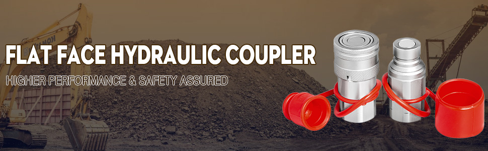 VEVOR Skid Steer Hydraulic Quick Connect 1/2" Body Hydraulic Coupler 1/2" NPT Hydraulic Coupling Quick Connect 2 Pairs Hydraulic Quick Coupler 27.6 MPa (ISO 16028) (12 Pairs)