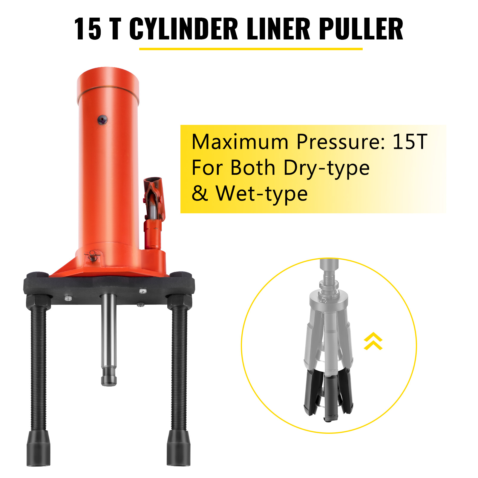 New Arrival 10T Hydraulic Cylinder Liner Puller Dry-Type Splitter 80-137mm 
