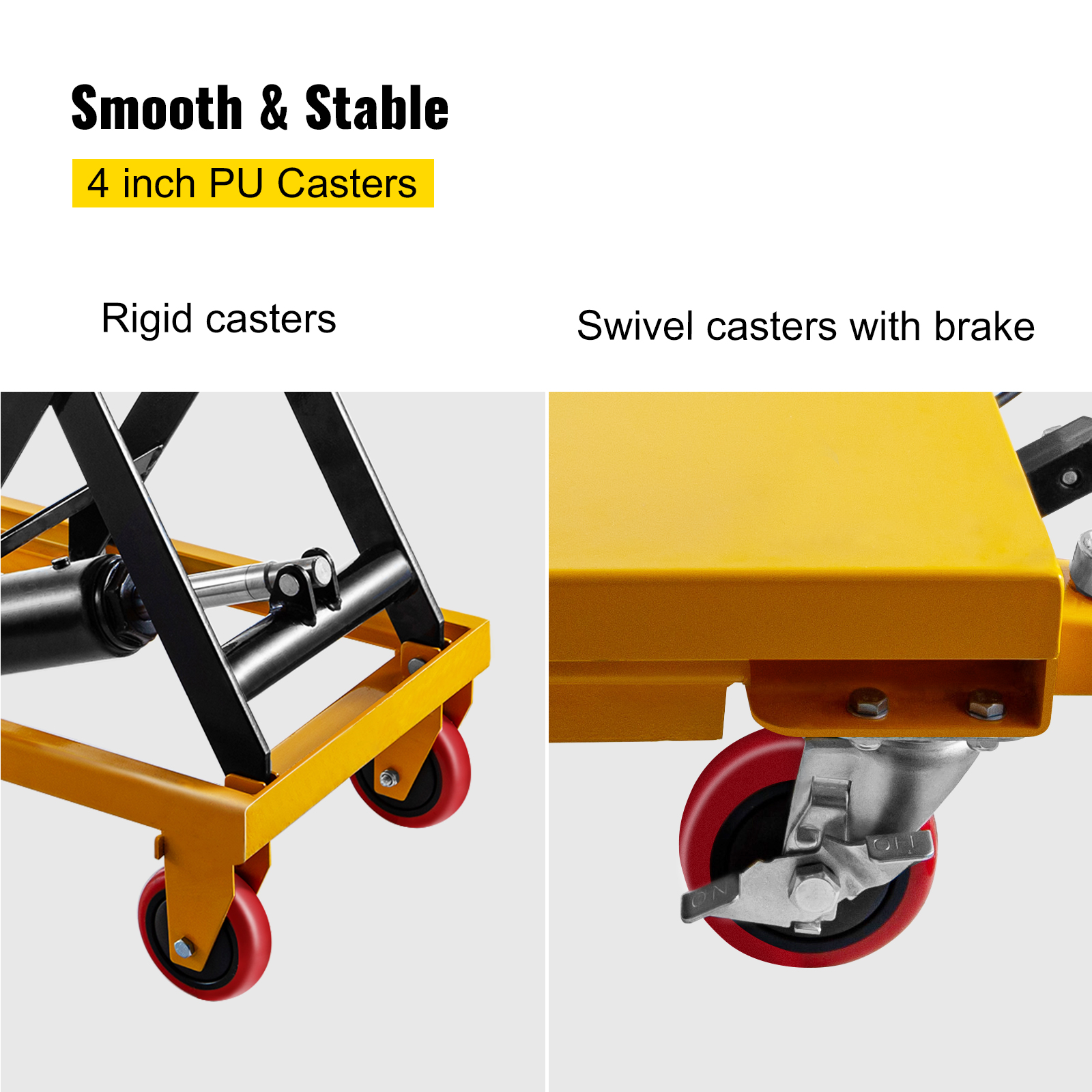 770lbs Capacity Hydraulic Scissor Cart Double Scissor Lift Cart w/Foot Pump VEVOR Hydraulic Lift Table Cart 27.6 x 17.7 Table Size 51.2 Lifting Height Scissor Lift Table for Freight Lifting