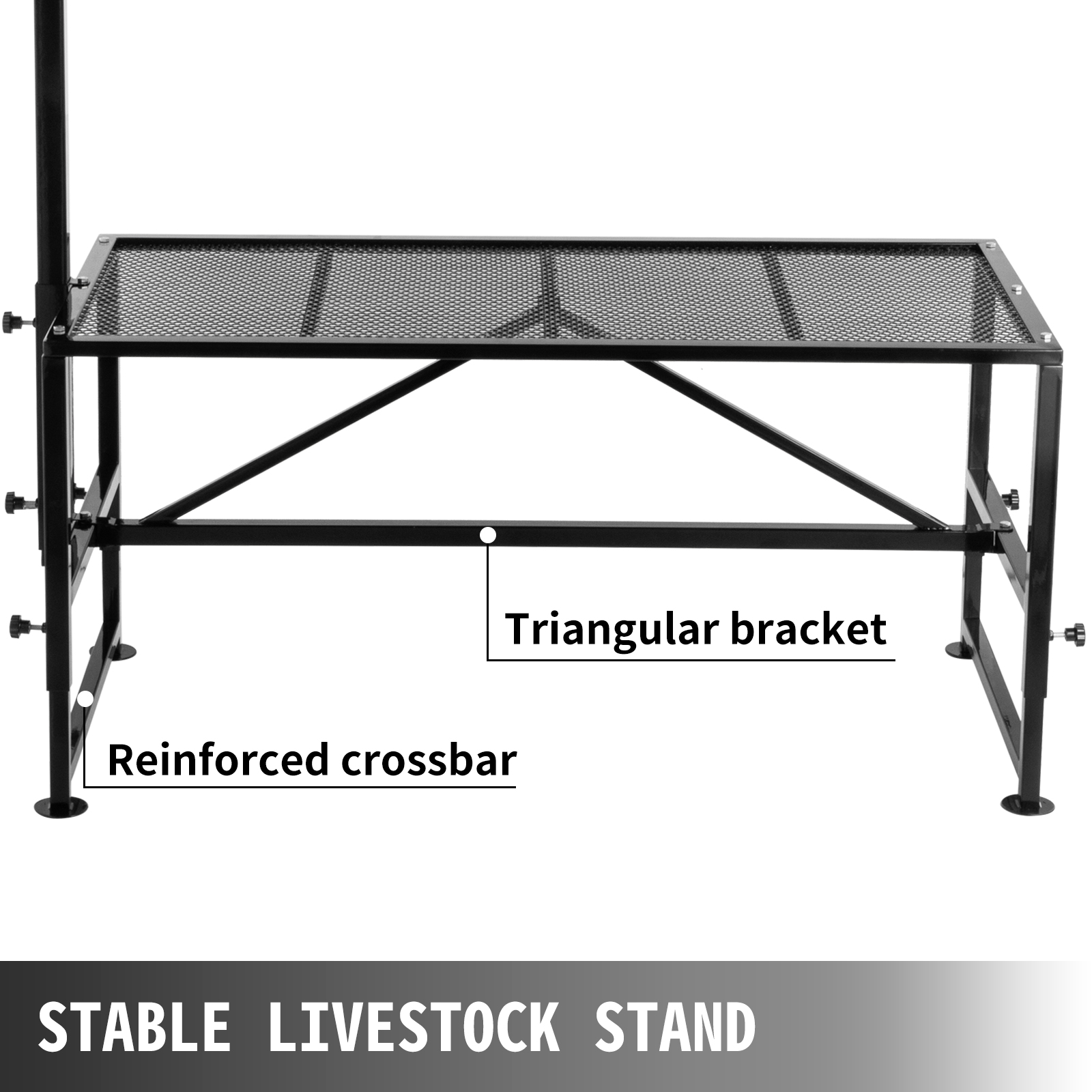 VEVOR Livestock Stand 51x23 inches, Trimming Stand with Straight Head Piece, Goat Trimming Stand Metal Frame Sheep Shearing Stand Livestock Trimming Stands