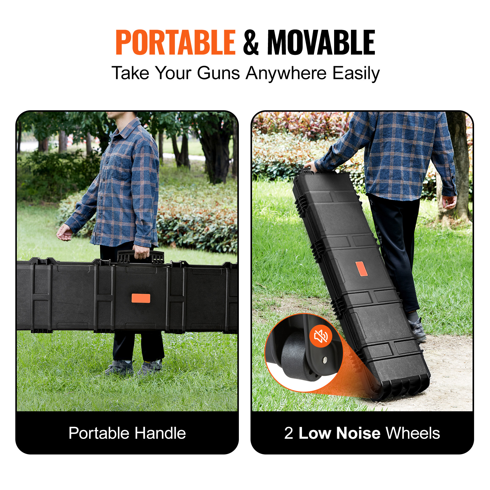 Rifle Case Rifle Hard Case 42" 50" with 3 Layers Fully-protective Foams - Picture 20 of 26