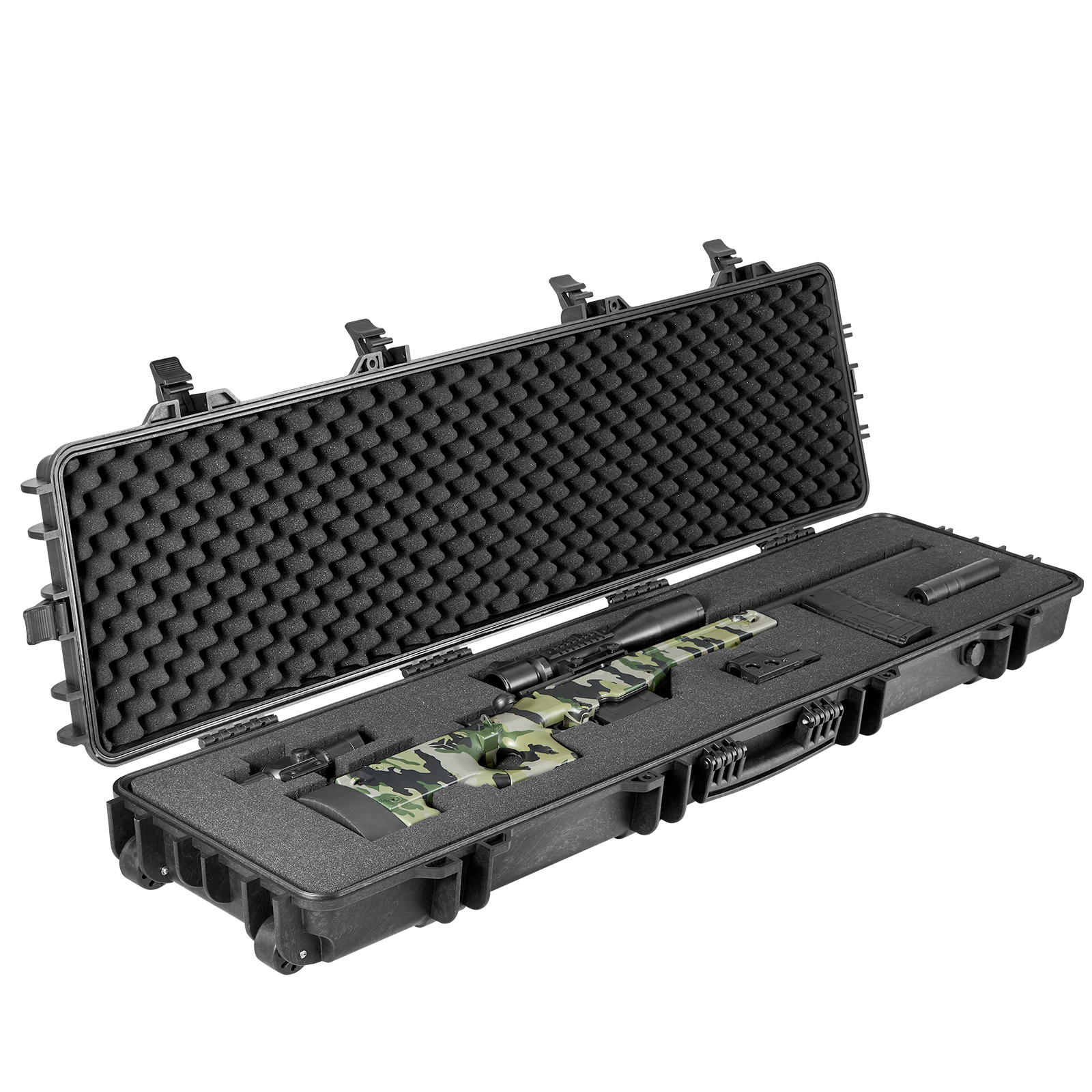 Rifle Case Rifle Hard Case 42" 50" with 3 Layers Fully-protective Foams - Picture 22 of 26