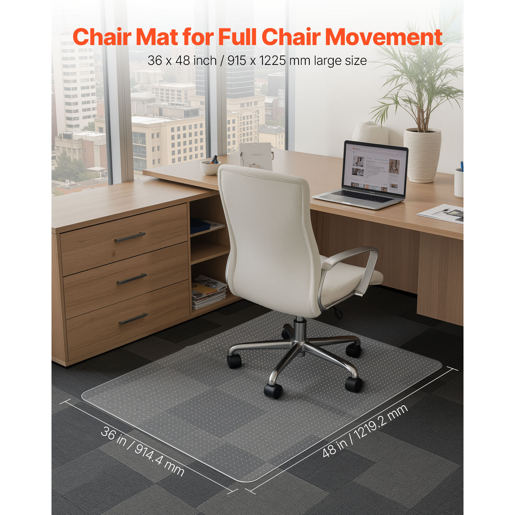 Tile Chair Office Chair Mat for Hard Floors Hardwood & Tile Multiple Sizes ...