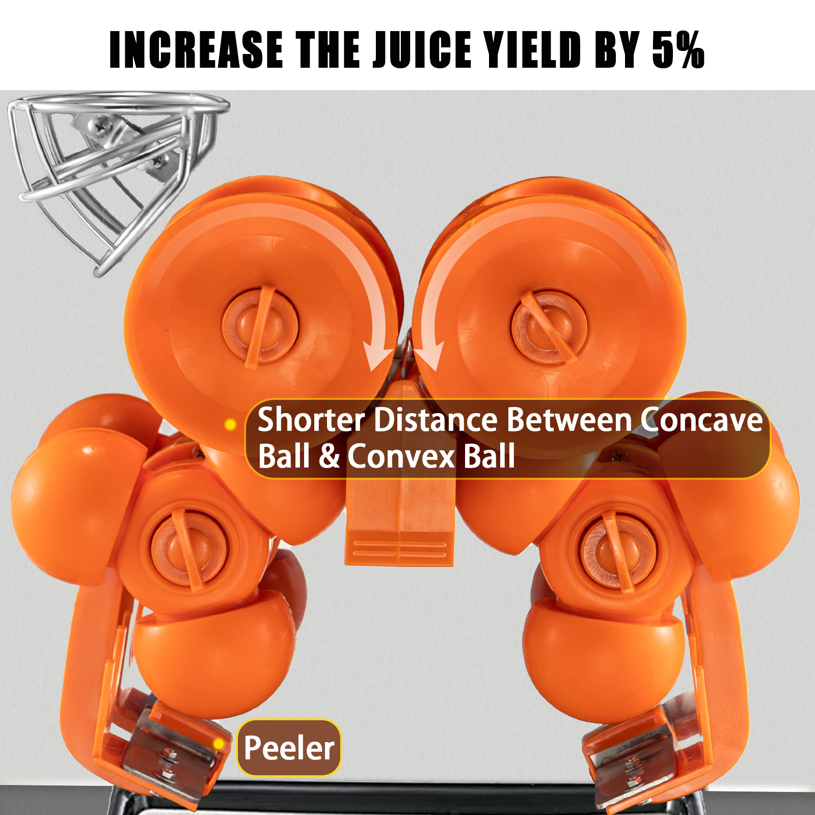 VEVOR Commercial Juicer Machine, 110V Juice Extractor, 120W Orange